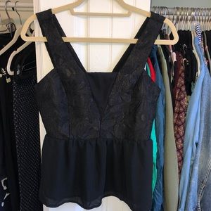 F21 black blouse size XS